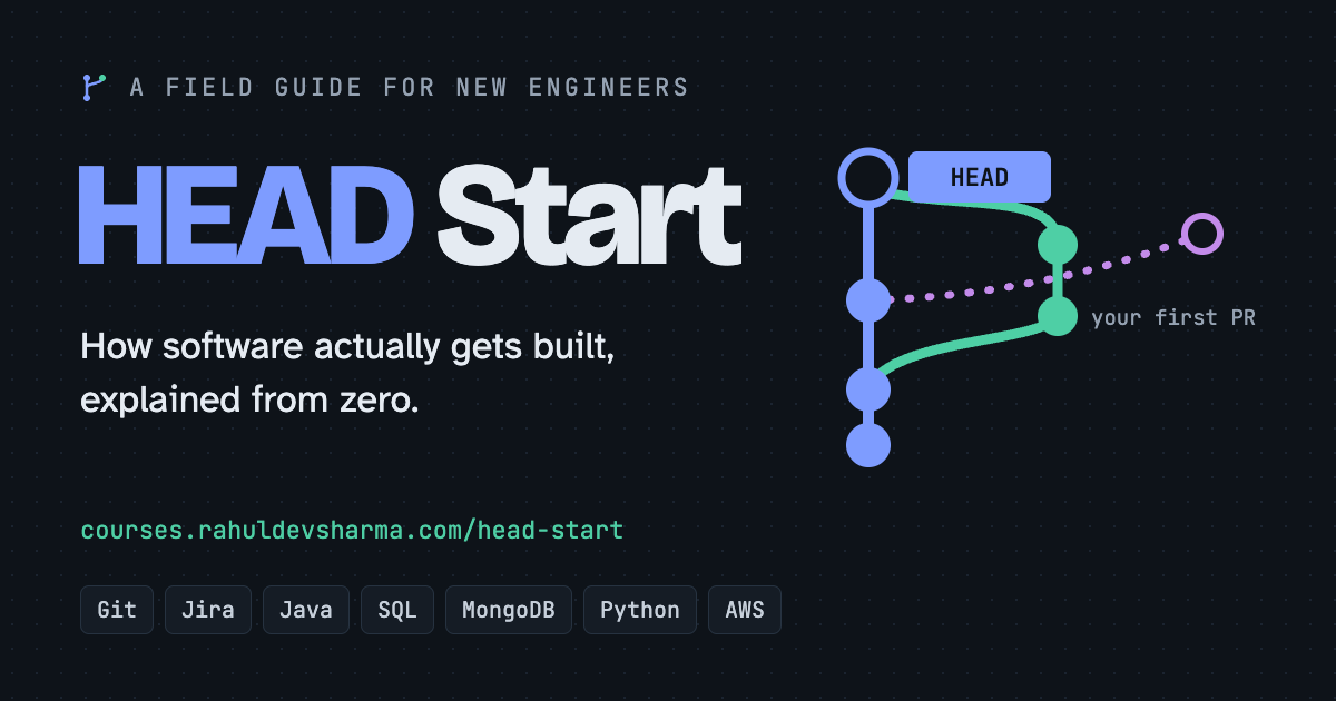 HEAD Start: a field guide for new software engineers